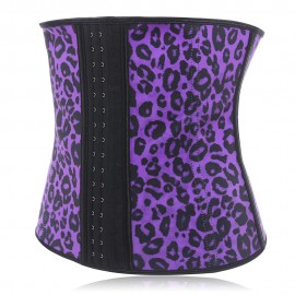 Plus Size Leopard Latex Waist Trainer Underbust Shapewear