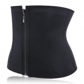 Neoprene Waist Trainer Front Zipper Hook Double Fixed Shapewear