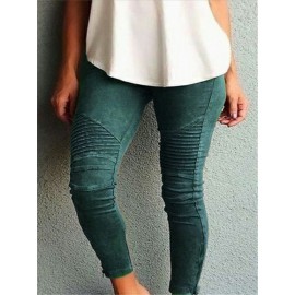 Casual Women Solid Color Trousers Leggings