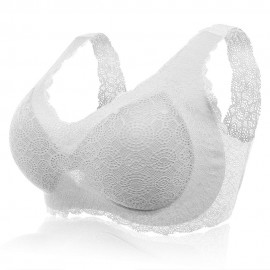 Deep Plunge Lace Mesh Reamovable Padded Vest Crop Bra