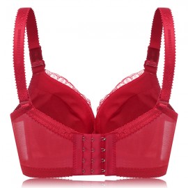 Deep Plunge Wireless Mid Thick Padded Push Up Sexy Bra