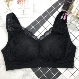 Mesh Lace Bowknot Removable Padded Breatnable Crop Bra