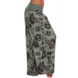 Women Floral Print Loose Casual Full Length Sport Pants