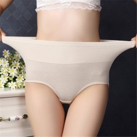 Sexy Comfy Pure Cotton Crotch Hip Up High Waist Briefs