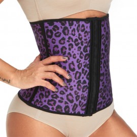 Plus Size Leopard Latex Waist Trainer Underbust Shapewear