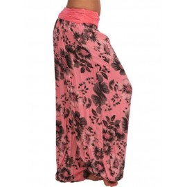 Women Floral Print Loose Casual Full Length Sport Pants