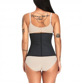 Double Fixed Plus Size Latex Waist Trainer With Zipper Shapewear