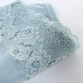 Lace Thread Jacquard Breatnable Mid Waist Soft Cotton Briefs