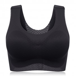 Big Size Elasticity Seamless Wire Free Soft Overhead Yoga Sleeping Bra