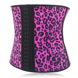 Plus Size Leopard Latex Waist Trainer Underbust Shapewear