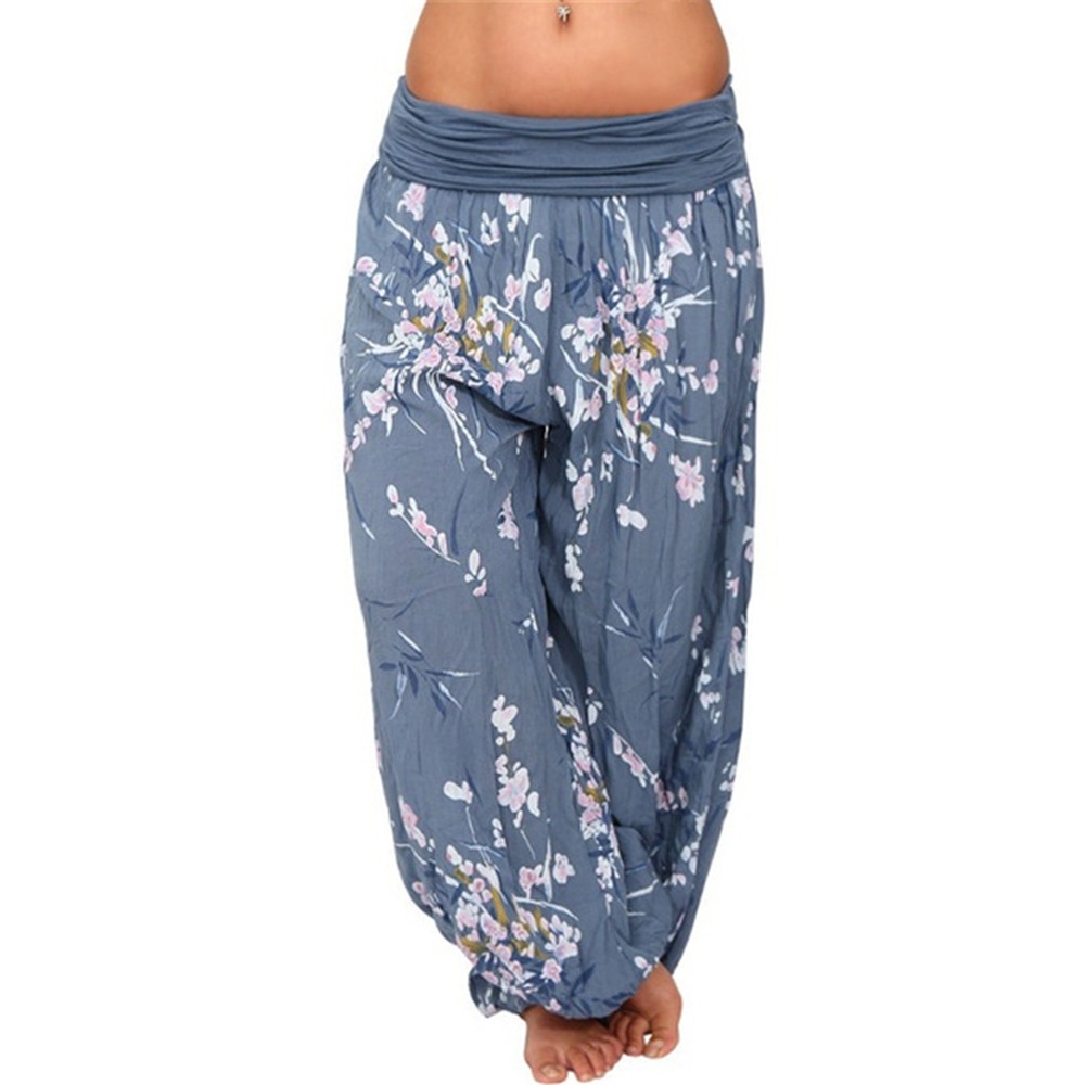 Casual Women Wide Leg Floral Print Trouser Pants