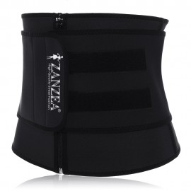 Front Zip Magic Sticky Waist Trainer Sweat Double Fixed Shapewear