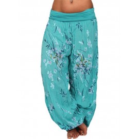 Casual Women Wide Leg Floral Print Trouser Pants