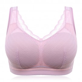 Mesh Lace Bowknot Removable Padded Breatnable Crop Bra