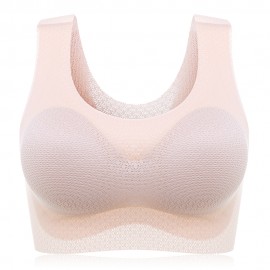 Big Size Elasticity Seamless Wire Free Soft Overhead Yoga Sleeping Bra