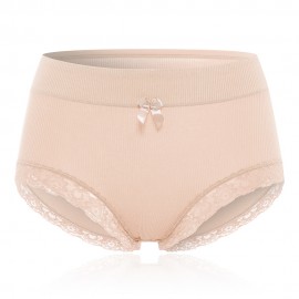 Thread Lace Edge Pure Cotton Crotch Seamless Briefs