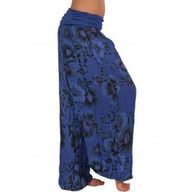 Women Floral Print Loose Casual Full Length Sport Pants